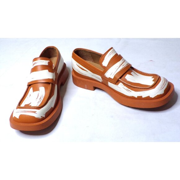 🆕CAMPERLAB 198 Loafer Shoes Brown White Leather 11 - Picture 5 of 12